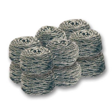 Estropajo acero inoxidable estándar 40gr Clim Profesional. Pack 12 uds